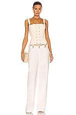 Dion Lee Laced Corset Bodice in Cream, view 4, click to view large image.