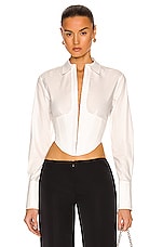 【関税込み】Dion Lee ホワイト Corset Tシャツ Corset cotton jersey T-shirt in white - Dion Lee | Mytheresa