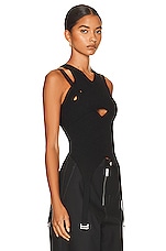 Dion Lee Lock Slit Tank in Black, view 2, click to view large image.