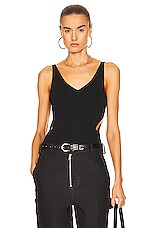 Dion Lee Merino Double Lock Slit Skivvy in Black, view 2, click to view large image.