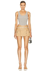 Dion Lee Sport Crochet Corset Top in Alloy, view 4, click to view large image.