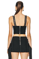 Dion Lee Zip Underwire Corset in Black, view 3, click to view large image.