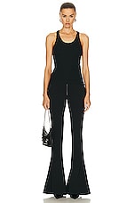 Dion Lee Bichrome Tank Top in Black, view 4, click to view large image.