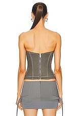 Dion Lee Hiking Laced Corset Top in Mercury, view 3, click to view large image.