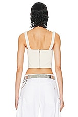 Dion Lee Crochet Suspend Corset Top in Ecru, view 3, click to view large image.