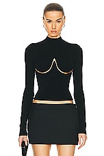 Dion Lee Double Underwire Knit Top in Black, view 1, click to view large image.