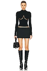Dion Lee Double Underwire Knit Top in Black, view 4, click to view large image.