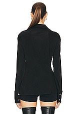 Dion Lee Studded Placket Shirt in Black, view 3, click to view large image.