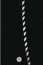 Dion Lee Studded Placket Shirt in Black, view 5, click to view large image.