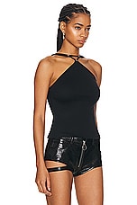 Dion Lee Pierced Stud Tank Top in Black, view 2, click to view large image.