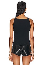 Dion Lee Pierced Stud Tank Top in Black, view 3, click to view large image.
