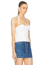 Dion Lee Molded Corset Top in Optical White, view 2, click to view large image.