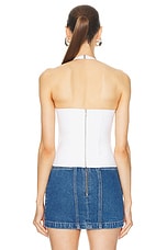 Dion Lee Molded Corset Top in Optical White, view 3, click to view large image.