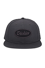 Dickies Flat Bill Cap in Charcoal, view 1, click to view large image.