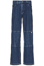Dickies Loose Fit Double Knee Denim Jean in Stonewashed Vintage Blue, view 1, click to view large image.