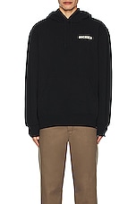 Dickies Chest Hit Logo Hoodie in Black, view 4, click to view large image.