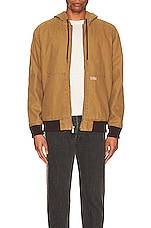 Dickies Hooded Duck Canvas Jacket in Stonewashed Brown Duck, view 4, click to view large image.