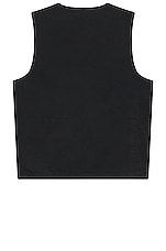 Dickies Duck Carpenter Vest in Stonewashed Black, view 2, click to view large image.