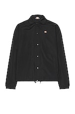 Dickies Oakport Coaches Jacket in Black, view 1, click to view large image.