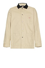 Dickies Duck Unlined Chore Coat in Stonewashed Desert Sand, view 1, click to view large image.