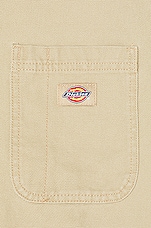 Dickies Duck Unlined Chore Coat in Stonewashed Desert Sand, view 3, click to view large image.