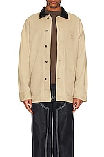 Dickies Duck Unlined Chore Coat in Stonewashed Desert Sand, view 4, click to view large image.