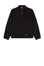 Dickies Unlined Eisenhower Jacket in Black, view 1, click to view large image.