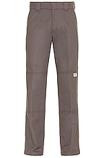 Dickies Flat Front Double Knee Straight Leg Pant in Grey, view 1, click to view large image.