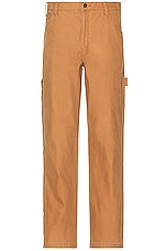 Dickies Duck Carpenter Pants in Stonewashed Brown Duck, view 1, click to view large image.