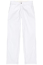 Dickies Standard Utility Painter Straight Leg Pant in White, view 1, click to view large image.
