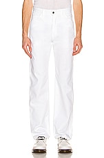 Dickies Standard Utility Painter Straight Leg Pant in White, view 3, click to view large image.