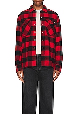 Dickies Sacramento Long Sleeve Shirt in Red Plaid, view 4, click to view large image.