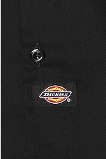 Dickies Original Twill Short Sleeve Work Shirt in Black, view 3, click to view large image.