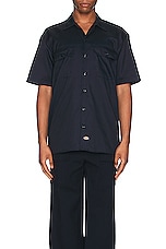 Dickies Original Twill Short Sleeve Work Shirt in Dark Navy, view 4, click to view large image.