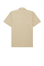 Dickies Original Twill Short Sleeve Work Shirt in Khaki, view 2, click to view large image.