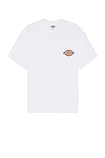 Dickies Dickies Pocket Logo Tee in White, view 1, click to view large image.