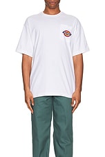 Dickies Dickies Pocket Logo Tee in White, view 3, click to view large image.
