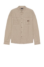 Dickies Hickory Long Sleeve Shirt in Mushroom, view 1, click to view large image.