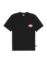 Dickies Short Sleeve Pocket Logo Tee in Black, view 1, click to view large image.