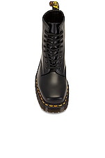 Dr. Martens 1460 Bex Squared Polished Smooth Boot in Black, view 4, click to view large image.