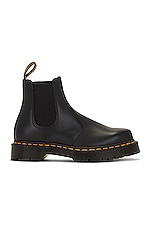 Dr. Martens 2976 Bex Squared Polished Smooth Boot in Black, view 1, click to view large image.