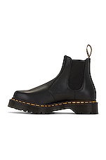 Dr. Martens 2976 Bex Squared Polished Smooth Boot in Black, view 5, click to view large image.