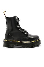 Dr. Martens Jadon Fusion Smooth Boot in Black, view 1, click to view large image.