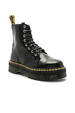 Dr. Martens Jadon Fusion Smooth Boot in Black, view 2, click to view large image.