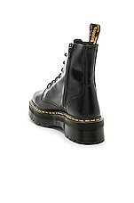 Dr. Martens Jadon Fusion Smooth Boot in Black, view 3, click to view large image.