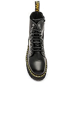 Dr. Martens Jadon Fusion Smooth Boot in Black, view 4, click to view large image.