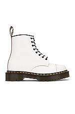 Dr. Martens Made in England 1460 Toe Cap Bex in White, view 1, click to view large image.