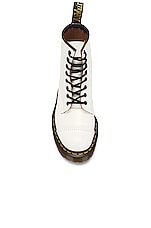 Dr. Martens Made in England 1460 Toe Cap Bex in White, view 4, click to view large image.