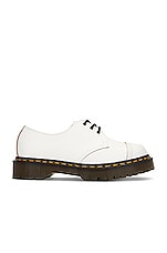 Dr. Martens Made in England 1461 Toe Cap Bex in White, view 1, click to view large image.