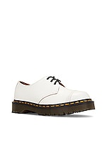 Dr. Martens Made in England 1461 Toe Cap Bex in White, view 2, click to view large image.